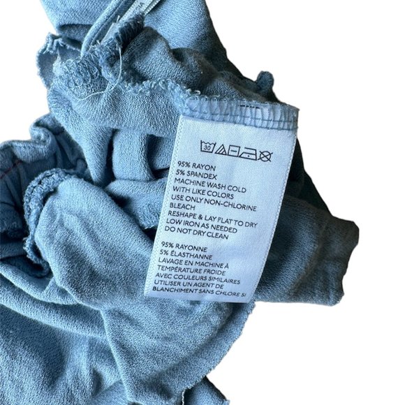 Urban Outfitters Kimchi Blue Plunging Ruffle Tank Top Light Blue Sz Small - Picture 3 of 4